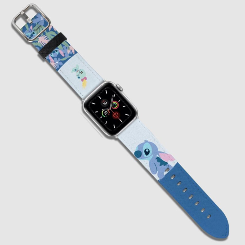 Disney Apple Watch 42-44mm 皮革錶帶 - 史迪仔