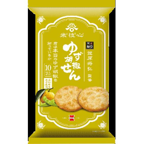 (原裝12件)岩塚製菓 ゆず胡椒せん １０枚 